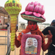 A supporter of Narendra Modi at the Kalol rally.